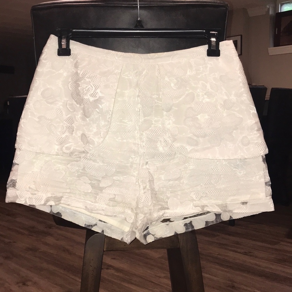 White fashion shorts